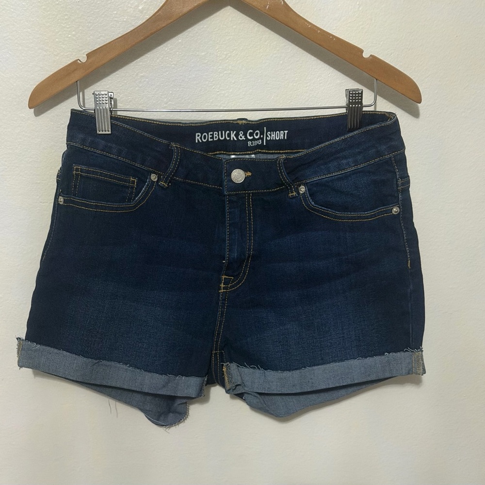 Roebuck & Co. Dark Indigo Rolled Cuff Jean Shorts